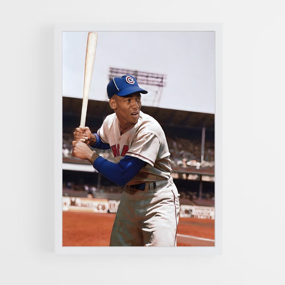 Poster Ernie banks – affiche Baseball (vue 3)